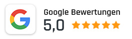 5 Sterne Bewertungen auf Google