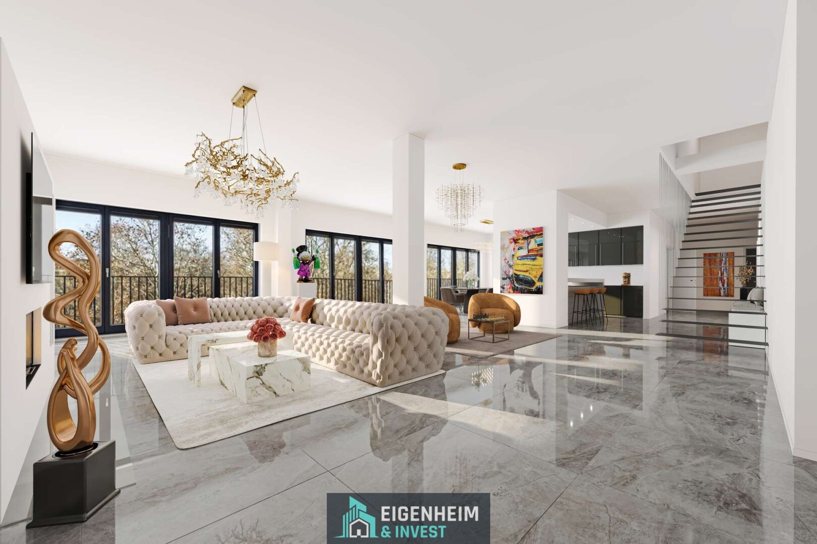 Visualisierung Wohnzimmer