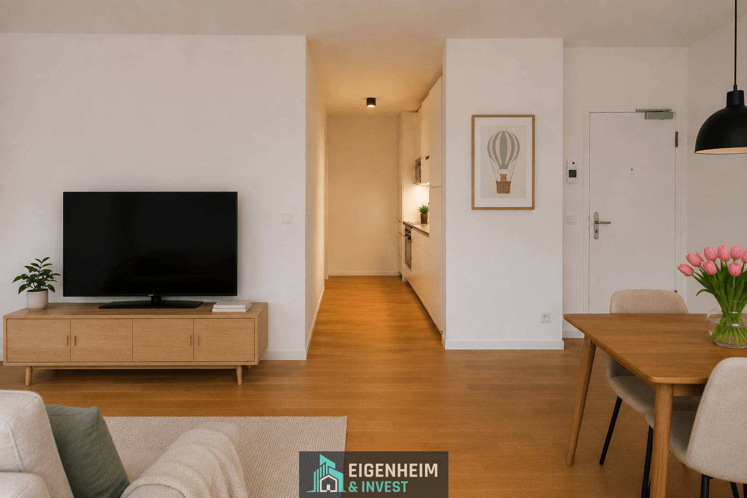 Blick auf die Küche visualisiert